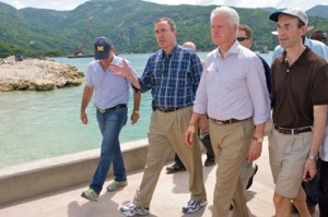 rccl-labadee-presclinton President Clinton with myself and Richard Fain