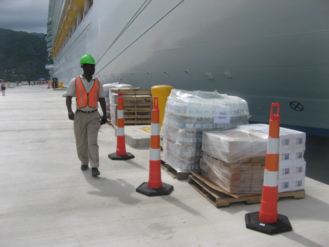 independence-of-the-seas-donations-013 Haiti Relief Effort - Supplies arrive in Labadee from Independence of the Seas