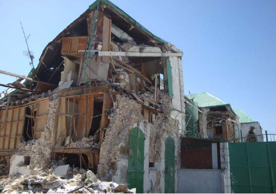 haiti-destruction Destruction to a building in Haiti