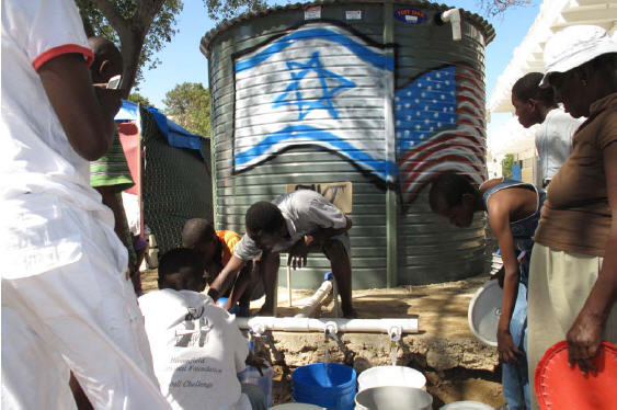 water-tank-5 1,200 gallon water distribution tanks have been placed throughout the camps
