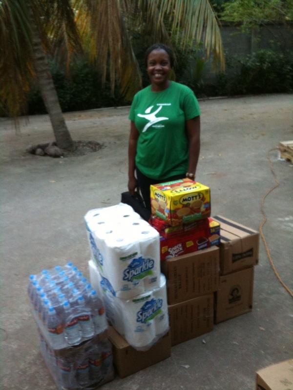 employee-supplies Supplies being distributed to Royal Caribbean employees and their families