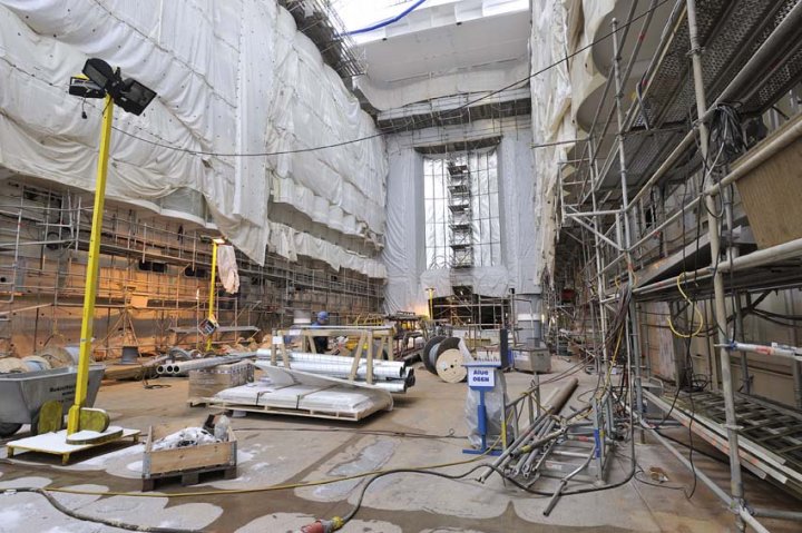 The Boardwalk onboard Allure of the Seas being built