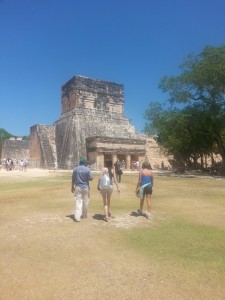 Visiting the Ruins in Mexico.